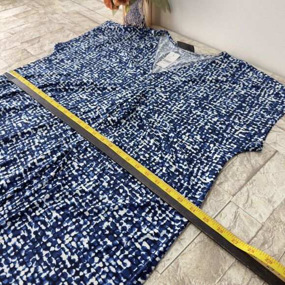 NWT Lane Bryant Women Sleeveless Midi Dress BLACK BLUE Sz Plus 18 20 - Picture 13 of 16